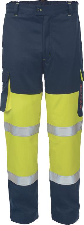 Darba bikses vīriešu Cerva Multinorm TAP PM HV, dzeltens krās./tumši zils krās., 4XL izmērs