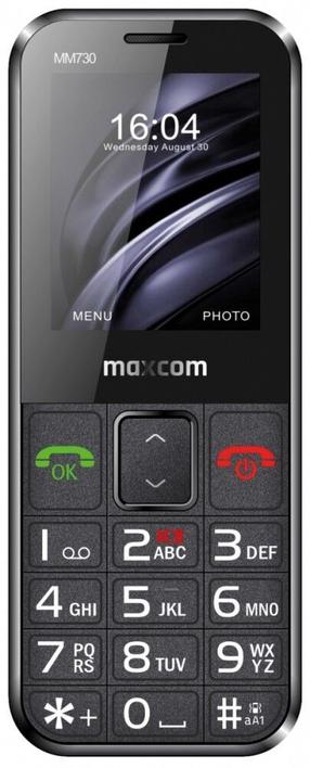 Telefons ar pogām Maxcom MM 730BB Comfort, 16 MB, melns krās.