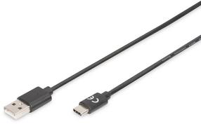 Kabelis Assmann AK-300154-010-S AK-300154-010-S USB, USB Type C, 1 m, melna krās.