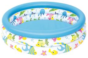 Bassein, täispuhutav/laste Bestway Kids Ocean Life, valge v., 102 x 25 cm