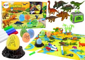 Dekoravimo rinkinys Lean Toys Painting Dinosaurs Egg 13448, įvairių spalvų