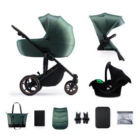 Universālie rati KinderKraft Prime 2 3in1, zaļa krās.