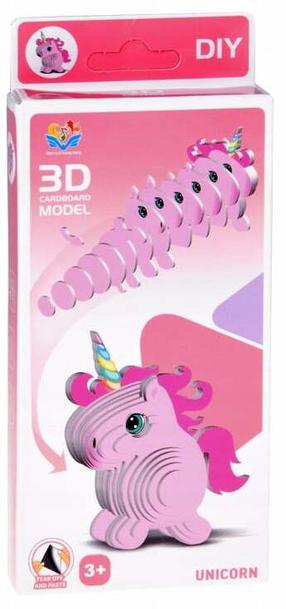 3D dėlionė Unicorn ZA5809, 7 cm x 6.5 cm, rožinė sp.