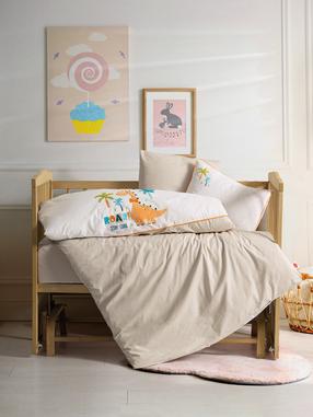 Vaikiškas patalynės užvalkalų komplektas Mijolnir Kiddo 129CTN3114, balta sp./įvairių spalvų, 100 x 150 cm