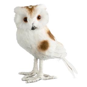 Eglutės žaisliukas Owl, ruda sp./balta sp., 20 cm, plastikas