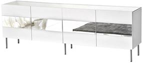 TV-laud Kalune Design Leon, valge v./hõbe v., 180 cm x 35 cm x 59 cm