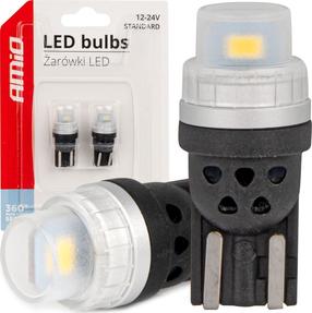 Automobilio lemputė AMiO Standard 03726, led, balta sp./juoda sp., 24 V