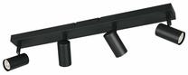 Šviestuvas lubų Reality Taryn R86854032, GU10, 4 x 5 W, juoda sp. / juoda sp.