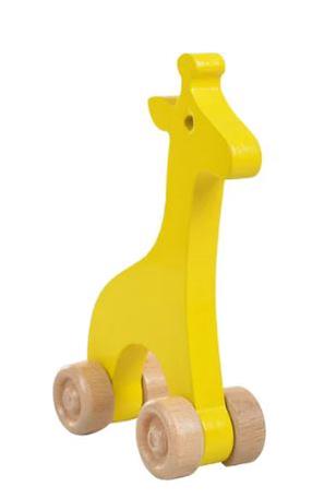Stumjamās rotaļlietas Wood&Joy Giraffe, 15 cm, dzeltena krās.
