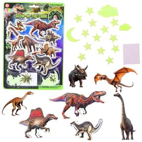 Seinakleebis, dinosaurus Lean Toys Glow In The Dark, mitmevärviline