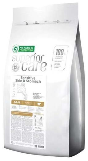 Sausā suņu barība Natures Protection Superior Care Sensitive Skin & Stomach, jēra gaļa, 10 kg
