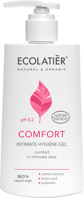 Intymios higienos prausiklis Ecolatier Comfort Ph 5.2, 250 ml