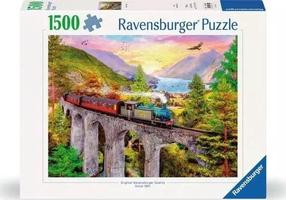 Dėlionė Ravensburger Autumn Viaduct, 60 cm x 80 cm, 1500 vnt., įvairių spalvų