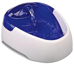 Tvertne - strūklaka Trixie Drinking Fountain Duo Stream, 1 l, 20 cm x 12 cm x 23 cm, zila krās./balta krās.