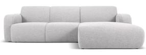 Kampinė sofa Micadoni Home Molino Boucle, šviesiai pilka sp., dešininė, 250 x 170 cm x 72 cm