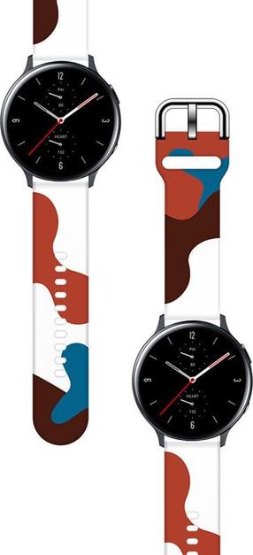 Siksniņa Hurtel, Camo Wristband for Samsung Galaxy Watch 46mm, zila krās./balta krās./sarkana krās.