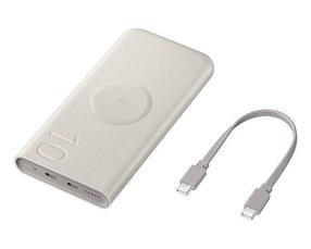Prekė su pažeista pakuote. Nešiojamas įkroviklis (Power bank) Samsung U2510XU, 10000 mAh, 25 W, smėlio sp.