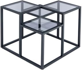 Kavos staliukas Kayoom Steps 625, juoda sp., 60 cm x 60 cm x 53 cm