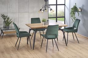 Stalas išskleidžiamas Cambell, ąžuolo sp./juoda sp., 140 - 180 cm x 80 cm x 74 cm