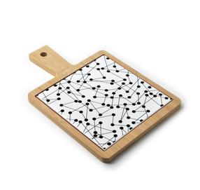 Lõikelaud Mondex Modern Kitchen, pruun v./valge v./must v., 17 cm x 17 cm