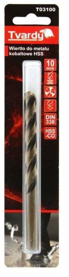 Metalo grąžtas Tvardy, metalas/nerūdijantysis plienas/aliuminiui, hss-co, cilindrinis, 10 mm x 14 cm