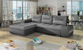 Kampinė sofa Ottavio Sawana 21, Soft 29, pilka sp., kairinė, 180 x 275 cm x 85 cm