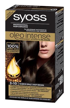 Plaukų dažai Syoss Oleo Intense, deep brown, Deep Brown 3-10, 50 ml