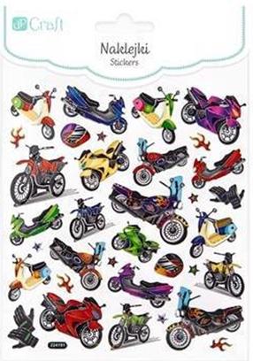 Uzlīme DallPrint Motorcycles, bērnišķīgi daudzkrāsaina