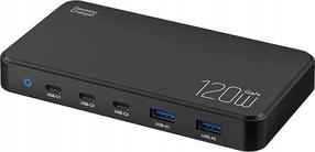 Зарядное устройство для телефона BlitzWolf Blitzwolf, 3 x USB-C/2 x USB Type A, 14.65 см, черный цв., 120 Вт