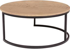 Kavos staliukas Home4you Britu, ruda sp., 80 cm x 80 cm x 35 cm