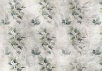 Fototapetas Artgeist Statue Of Nature - Plant Motif With Green Leaves With Grey Patterns, 105 cm x 150 cm