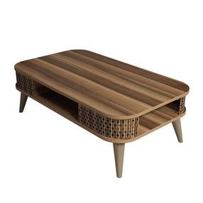 Kavos staliukas Kalune Design Eylul, ruda sp., 60 cm x 105 cm x 34.6 cm