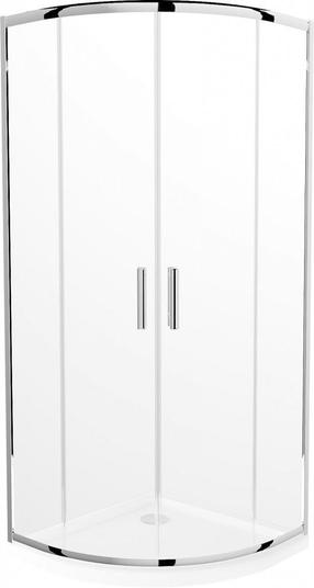 Prekė su pažeista pakuote. Dušo kabina Mexen Rio 863-090-090-01-00-4110, pusapvalė, 90 cm x 90 cm x 190 cm, balta sp./chromo sp./grūdintas
