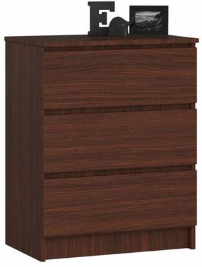 Komoda Akord K60, bordo sp./wenge sp., 77 cm x 60 cm x 40 cm