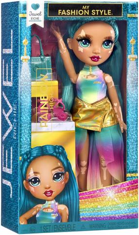 Lėlė su priedais Rainbow High My Fashion Style Jewel Richie, 28 cm, žalia sp.
