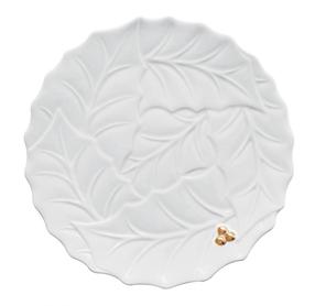 Тарелка десертная Easy Life Holly & Berry, 20 см x 20 см, белый цв.