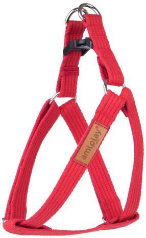 Petnešos šunims Amiplay Cotton, raudona sp., 200 - 350 mm x 15 mm, S