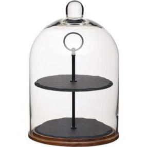 Serveerimislaud Kitchencraft, Ø 22 cm, Pruun v./Must v.
