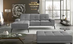 Kampinė sofa Torrense Paros 05, pilka sp., kairinė, 175 x 265 cm x 98 cm