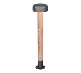 Pastatomas lauko šviestuvas Trio, 10W, E27, IP54, antracito sp./medienos sp., 19 cm x 84.5 cm
