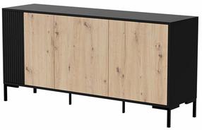Kumode Cama Merci, ozola krās./melns krās., 74 cm x 151 cm x 40 cm