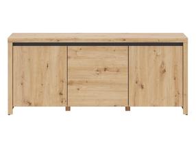 Televizoriaus spintelė Larios, juoda sp./artisan oak sp., 40 cm x 143 cm x 61 cm