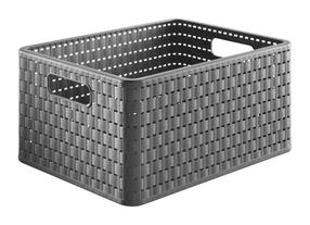 Daiktadėžė, transportavimui/įrankiams/daiktų saugojimo Rotho 1115308853, 18 l, antracito sp., 36.8 x 27.8 x 19.1 cm