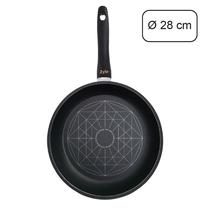 Keptuvė Zyle ZY028FP, Ø 28 cm, aliuminis, juoda sp.