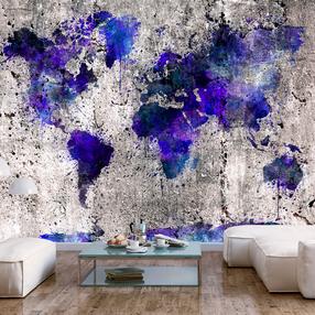 Фотообои Artgeist World Map: Ink Blots MFT1704, 105 см x 150 см