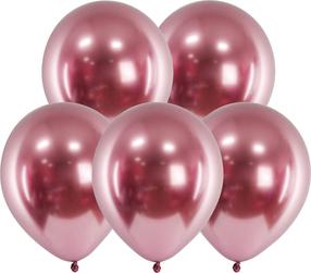 Balionų rinkinys ovalūs PartyDeco Glossy, rausvojo aukso sp., 50 vnt.
