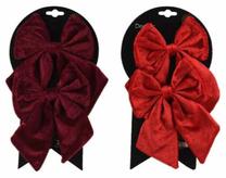 Eglutės žaisliukas Christmas Touch Ribbon, raudona sp./(spalva/dizainas parenkami atsitiktine tvarka), aksomas, 2 vnt.