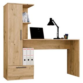 Rašomasis stalas su spintele Cosmo, 143 cm x 42 cm, 140 cm, ąžuolo sp.