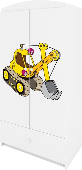 Vaikiška spinta Kocot Kids Babydreams Digger, balta sp., 90 cm x 52 cm x 175.5 cm