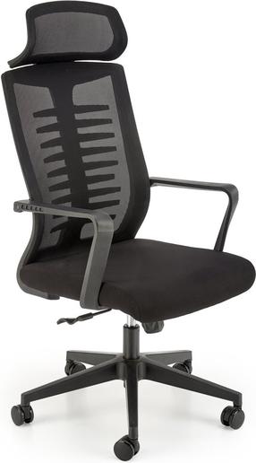 Töötool Fabio, 62 x 60 x 118 - 128 cm, must v.